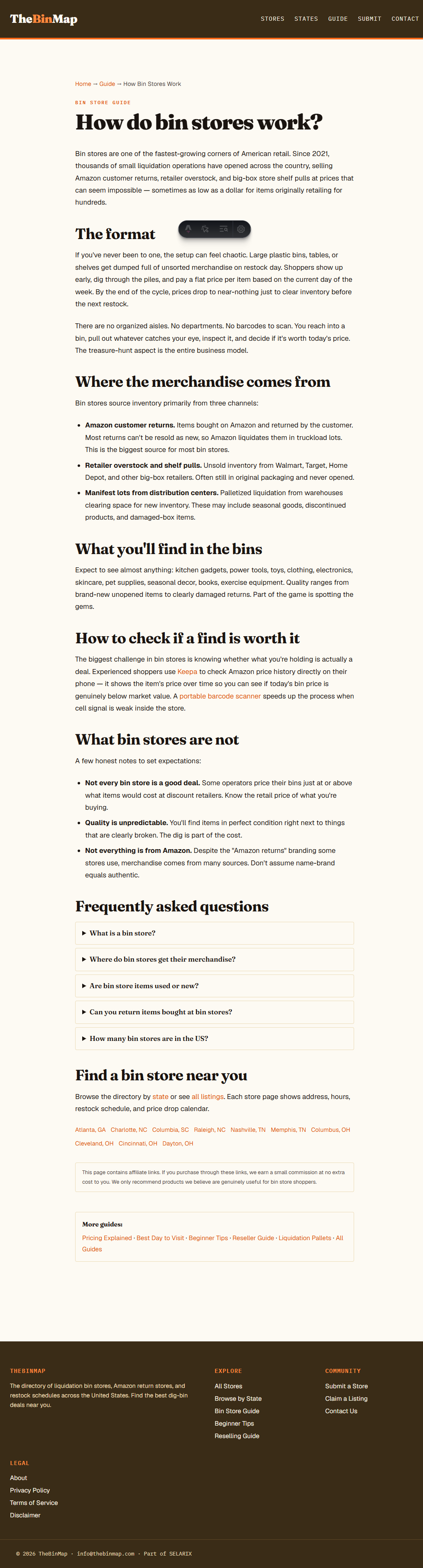 Educational guide page